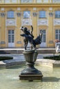 Rose garden in Royal garden of Wilanow Palace Royalty Free Stock Photo